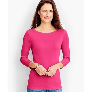 NEW Talbots Shirt XS Petite Modal Cotton Pink